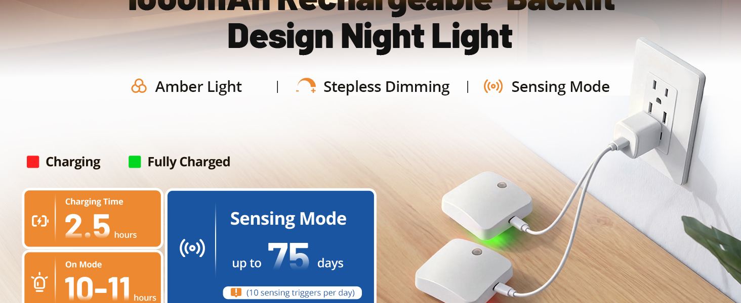 wowatt 2000K Rechargeable Night Light