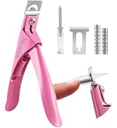 MelodySusie Acrylic Nail Clippers with 15pcs Magnet Sizers, Professional Nail Clippers Cutters fo...