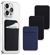 3Pack Cell Phone Card Holder Pocket for Back of Phone,Stretchy Lycra Stick on Wallet Credit Card ...