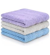 ZHAYAO 3 Pack 100% Cotton Wash Cloths, 13 x 13 inch Highly Absorbent and Soft Feel Fingertip Towe...