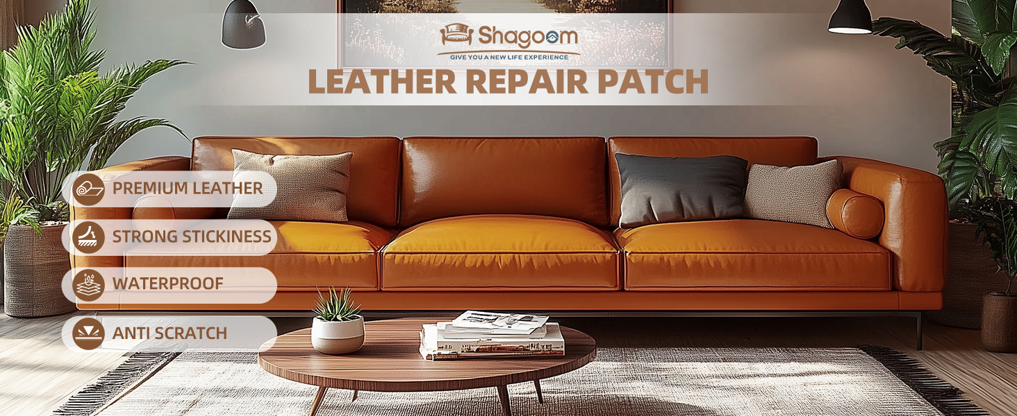Leather repair patch