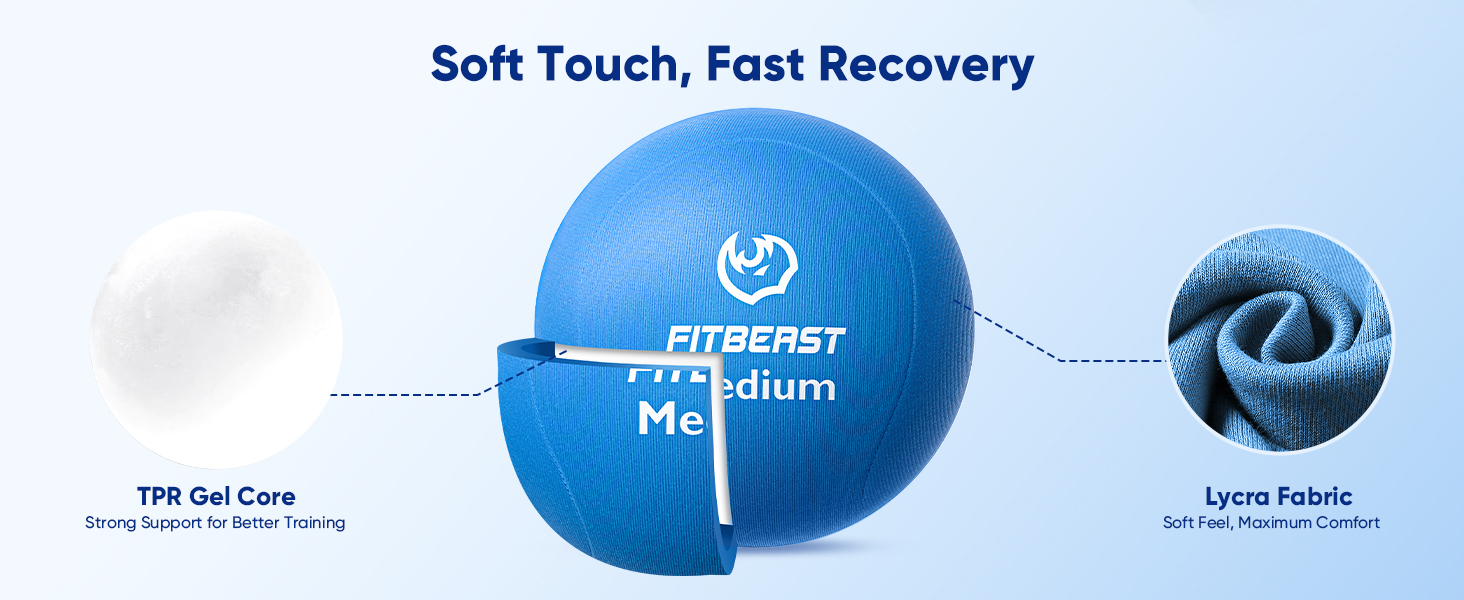 a ball with the words ` ` fast recovery'' on it