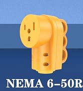 NEMA 6-50R Receptacle Female Plug