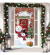 Christmas Snowman Door Cover Decorations Xmas Cardinal Hanging Wall Decoration Sign Front Door or...