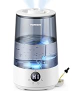 Homvana Humidifiers for Bedroom Home, 3.6 L Cool Mist Top-Fill 34H Super Long Time, Quiet 16dB, B...