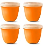 Preserve Mini Food Storage, Orange, 8 oz., Set of 4