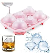Ice Cube Tray, Mikiwon 2.2 inch Silicone Large Ice Ball Maker,Ice Rose Maker,Ice Diamond Maker Wi...