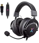 FOXXRAY HAU-37 USB Gaming Headset for PC, Computer Headphones with Microphone, 7.1 Surround Sound...