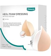 Dimora Heel Foam Dressing, Non-Adhesive Hydrophilic Pads, Highly Absorbent 5.5 x 4 in Pack of 5 W...