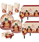 Childom Thanksgiving Party Supplies,102 Pcs Give Thanks Themed Party Set,Thanksgiving Decoration ...