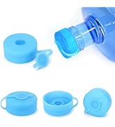 Myvision Secure Cap for 5 Gallon Water Dispenser, (4pcs) Reusable 5 Gallon Water Jug Cap, Silicon...