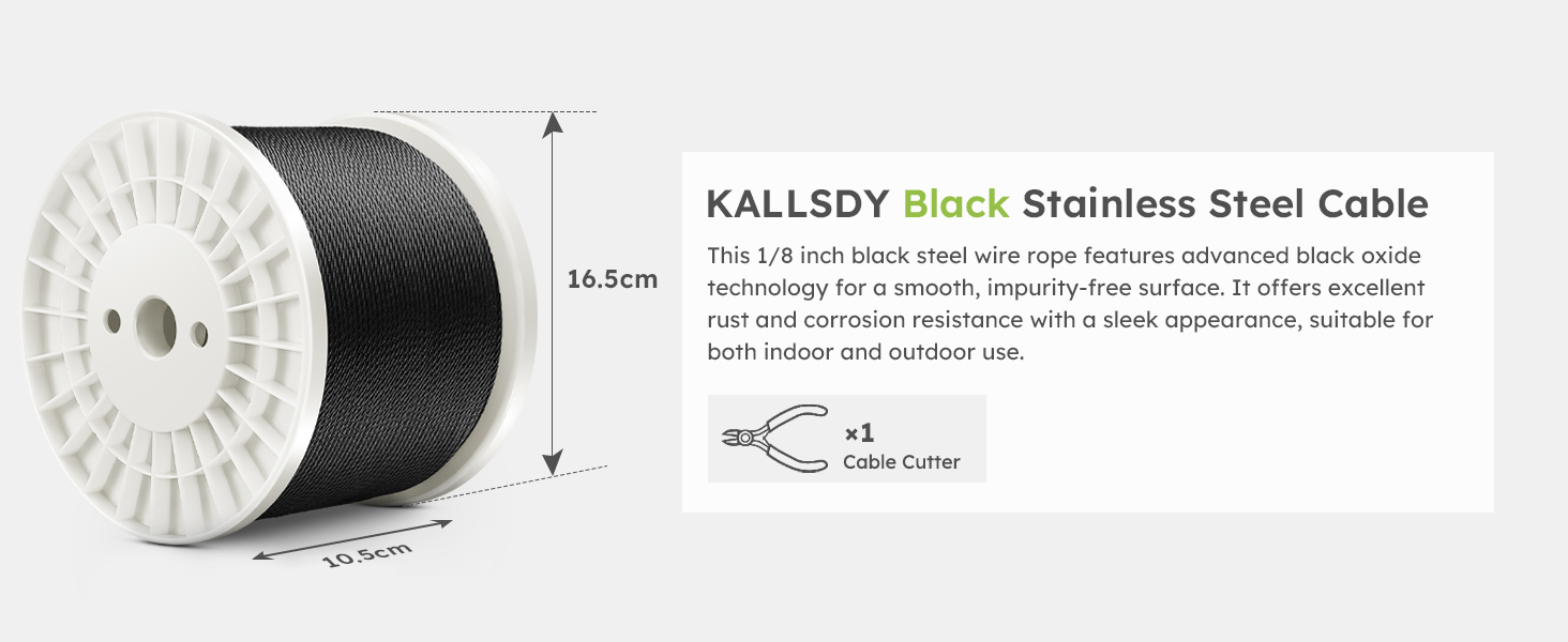 black wire rope