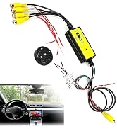 Car Video Switcher, 4 Input 1 Output Remote Control for Backup Front Left Right View, Intelligent...