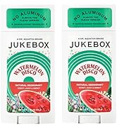 Jukebox Natural Deodorant for Women–Watermelon Disco Scent–Aluminum-Free, No Baking Soda, No Hars...