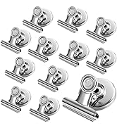 Magnetic Clips, 12 Pack Heavy Duty Refrigerator Magnet Clips, Fridge Magnets Strong Clips Magnets...