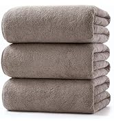 Lumimi Towels 3 Piece Very Soft Microfiber Bath Towel Set Super Absorbent Light Quick Dry and Dur...