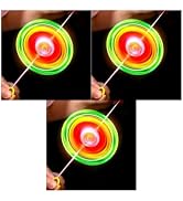 3Pcs Flywheel Spinning Spinner Fidget Light Rainbow Lightshow Orbital Flash Novelty Gift Pull Lin...