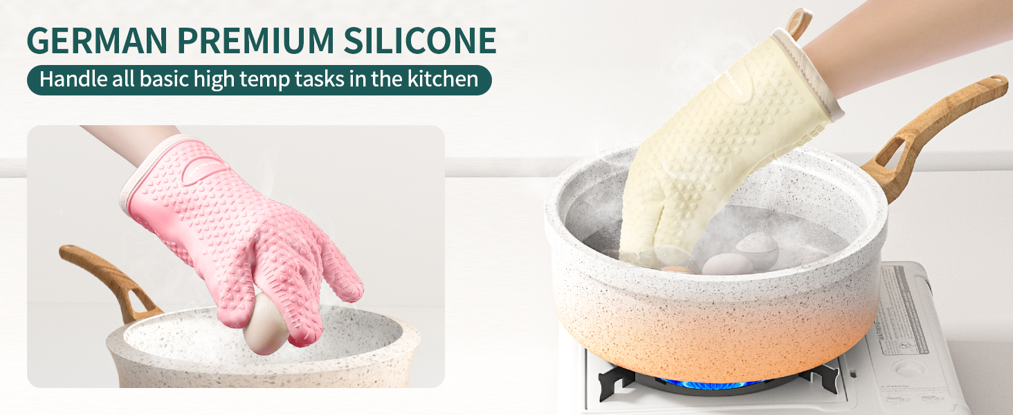 silicone oven mitts pair