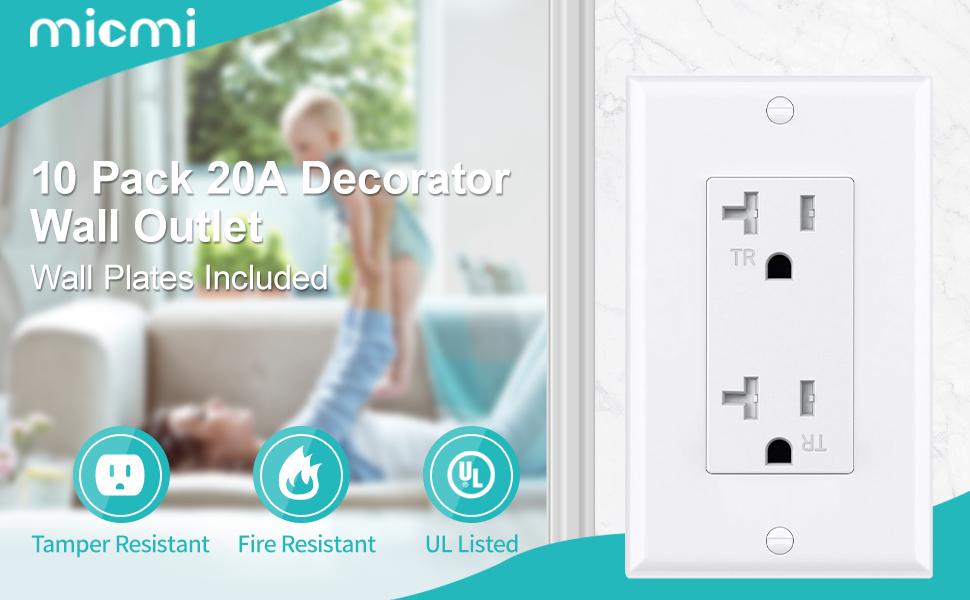 20A Decorator Wall Plate