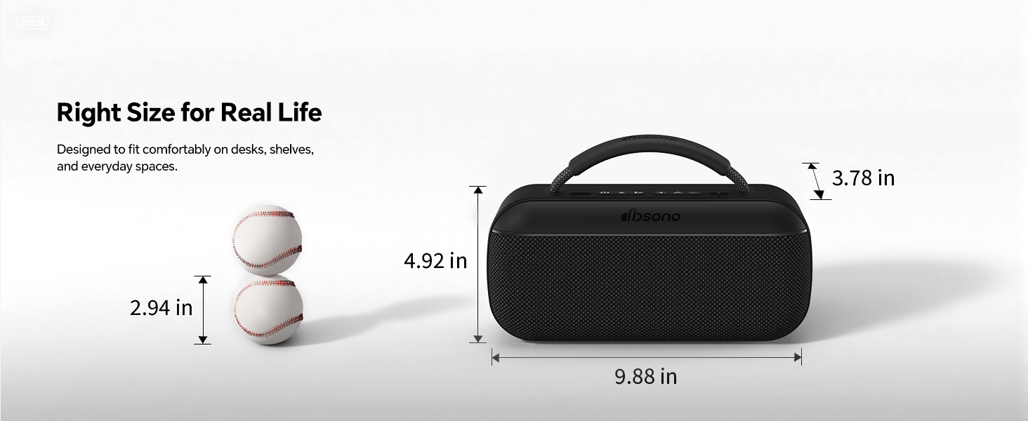 Bluetooth Speaker, Power Cable, Quick Start Guide