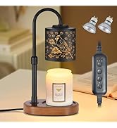 Dimmable Candle Warmer Lamp with Timer Adjustable Height for Scented Jar Candles Electric Candle ...