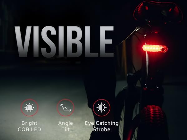 Kit-R1 rear bike light, compact design, USB rechargeable, red LED light
