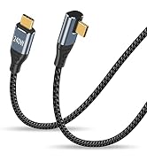Duttek Right Angle USBC to USBC Cable, USB C Charge Cable Support 240W Fast Charging Cable, 90 De...
