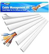 Delamu Cord Hider, Cord Covers for 3-4 Wires on Wall, Large Cable Hider Cable Management, Easy Se...