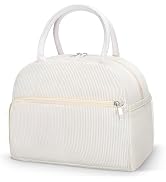 Coobiiya Corduroy Lunch Bag Lunch Box for Women Men, Cute LunchBag Lunch Tote Bags Insulated Reus...