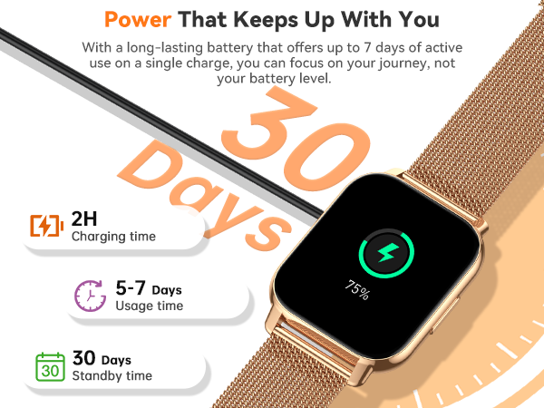 smart watch for iphone compatible; Excellent battery life