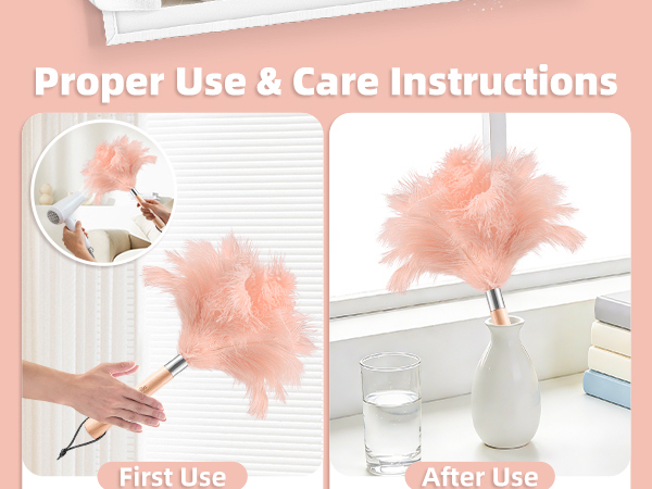 pink feather duster