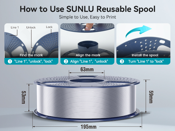 SUNLU SILK PLA 3D Printer Filament 1.75mm