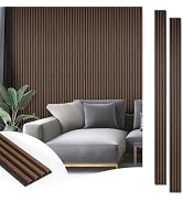 Art3d 8-Pack WPC Wood Slat Wall Panel for Interior Wall Décor, 3D Wood Fluted Acoustic Wall Panel...