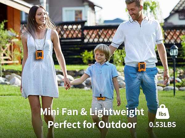 mini portable belt fan blow cold airs