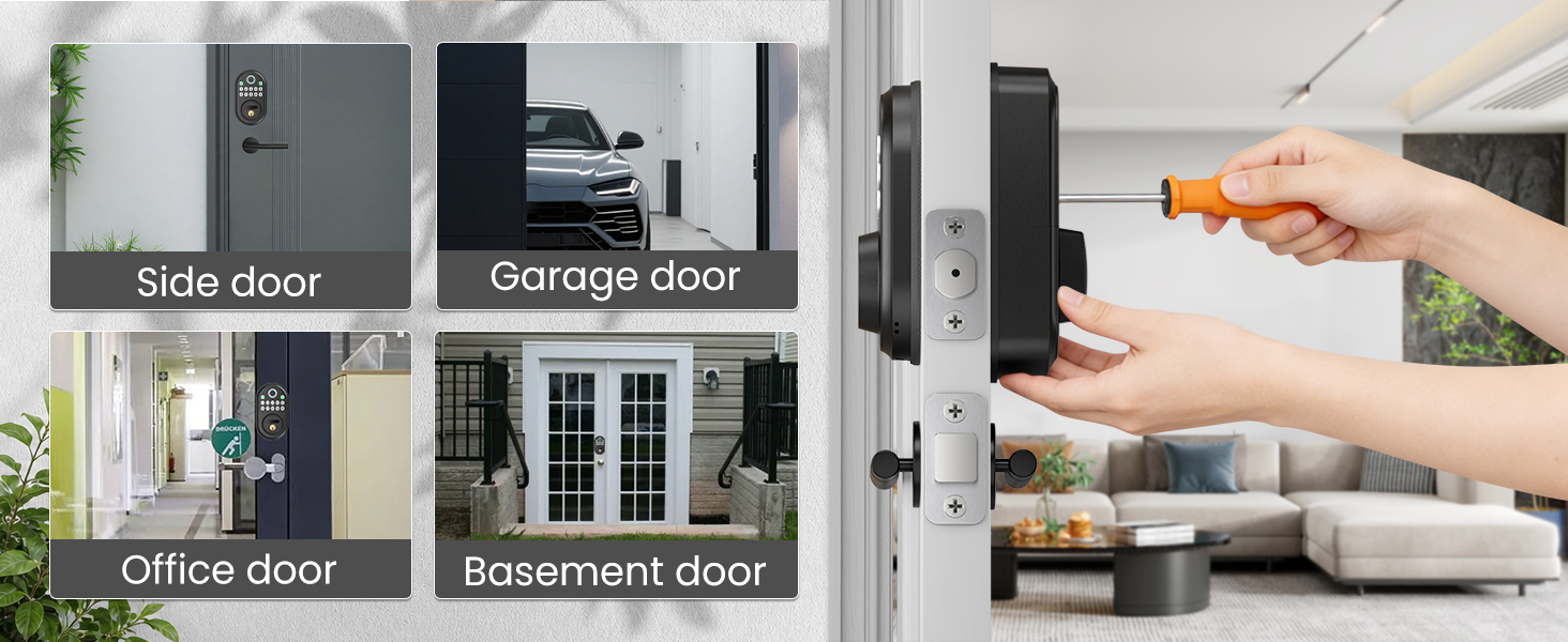 Fingerprint Door Lock with Keypad Keyless Entry Smart Deadbolt Lock for Front Door