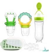 Baby Fruit Feeder & Baby Breastmilk Popsicle Molds-WAJIAYON Silicone Baby Food Freezer Tray Stora...