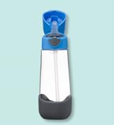 b.box 15oz Tritan Straw Bottle: Modern Water Bottle with Flip Straw for Toddlers & Kids. Spill Pr...