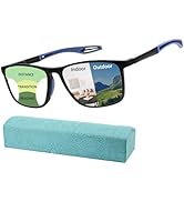 K.LAVER Photochromic Progressive Multifocus Reading Glasses Blue Light Blocking Multifocal Reader...