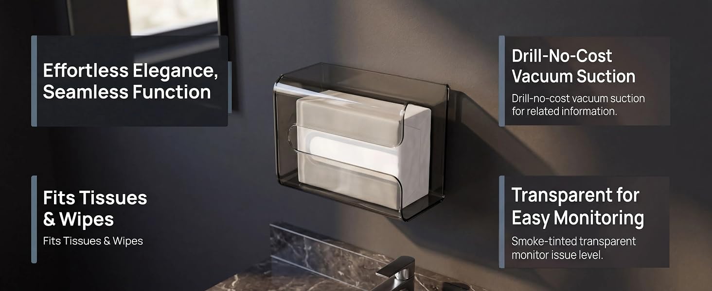 wall mounted tissue box holder