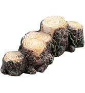 Czhotg Miniature Resin Stump Micro Landscape Fairy Garden Ornament Mini Doll House Outdoor Landsc...