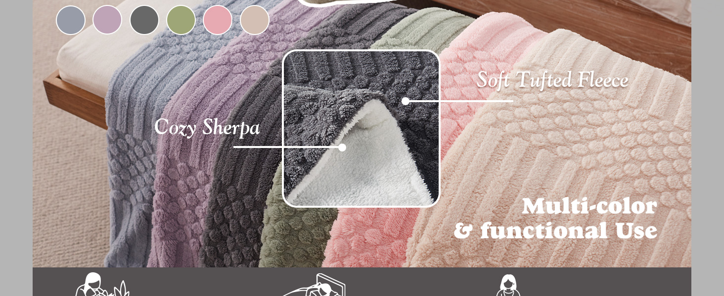 tufted heated blanket