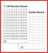 LEARNING ADVANTAGE Dry Erase Boards - Numbers 1-120 - Set of 10 - Number Chart for Kids - Teach E...
