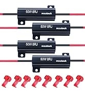 mxuteuk 4pcs Led Resistor Car Load Resistors 50W 8ohm for Fix LED Bulb Fast Hyper Flash LED Turn ...