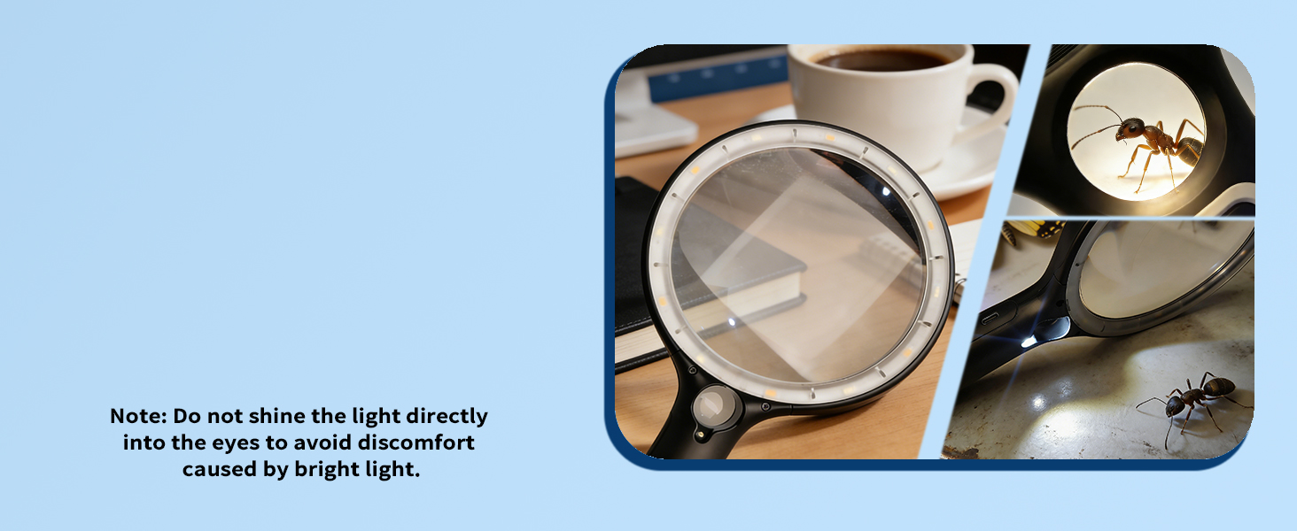 lighted magnifying glass