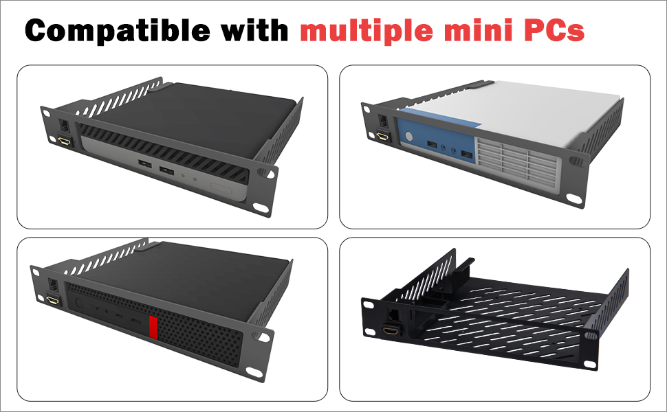 10inch 1U Mini PC Rack Mount