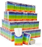 KBTYUDD 20 Pack Pocket Tissues Travel Packs Bulk 200 Sheet Mini Pocket Tissues Travel Size Bulk 3...