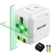Firecore Cross Line Laser Level, 4 Brightness Adjustment Manual Pulse Mode, DIY Green Beam Self L...