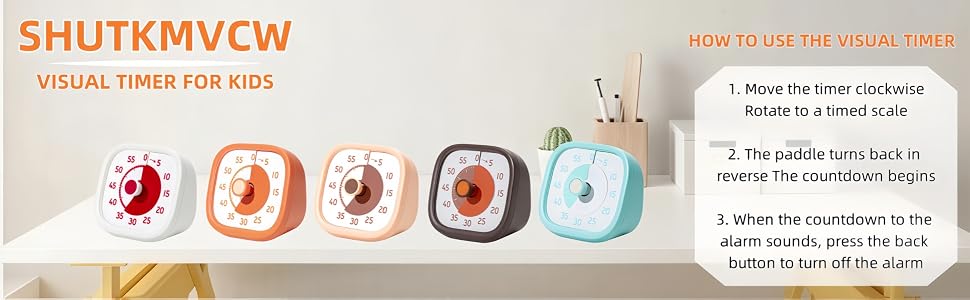 Time Timer - 60 Minute Kids Timer for Classroom Home Office