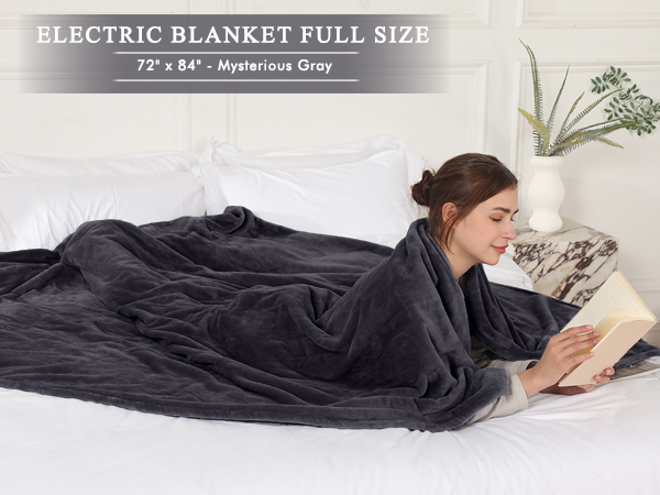 ELECTRIC BLANKET FULL SIZE - MYSTERIOUS GRAY