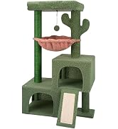 AIWIKIDE 37.4" Cactus Cat Tree Cat Tower with Twin Cat Condos for Indoor Cats, All-in-One Activit...